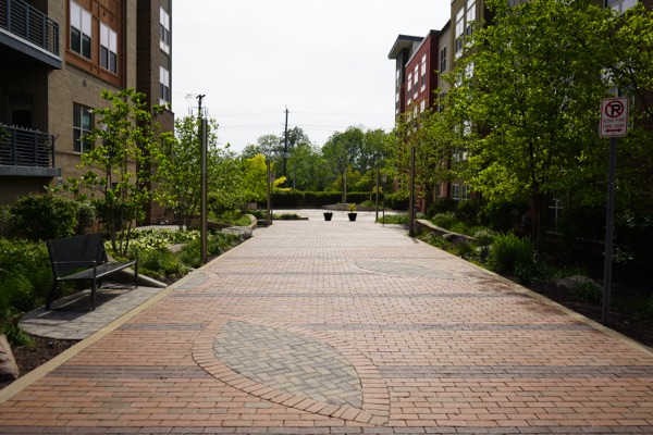 Commercial brick patio repair for apartment complexes and office buildings